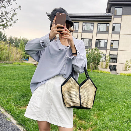 Casual Multicolord Straw Women's Shoulder Bag - Wnkrs