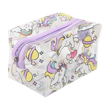 Transparent Unicorn Printed Cosmetic Bag - Wnkrs