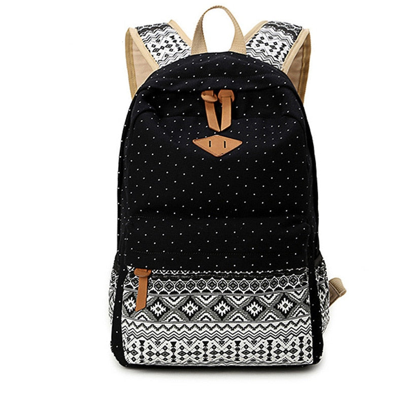 Ethnic Style Colorful Women's Canvas Backpack