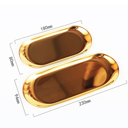 Luxurious Oval Metal Storage Trays - Wnkrs