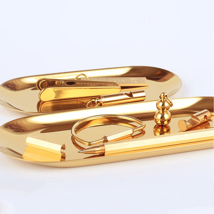 Luxurious Oval Metal Storage Trays - Wnkrs