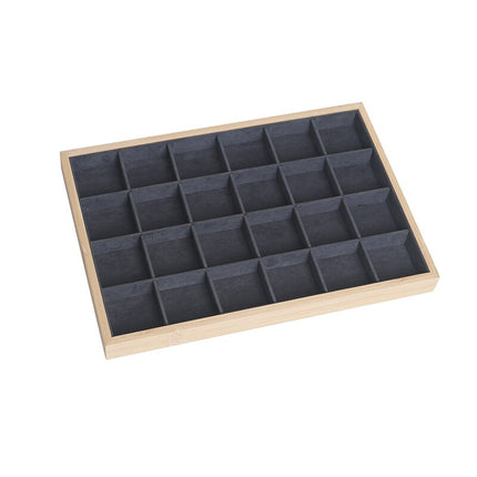 24-Grid Bamboo Jewelry Storage Organizer - wnkrs