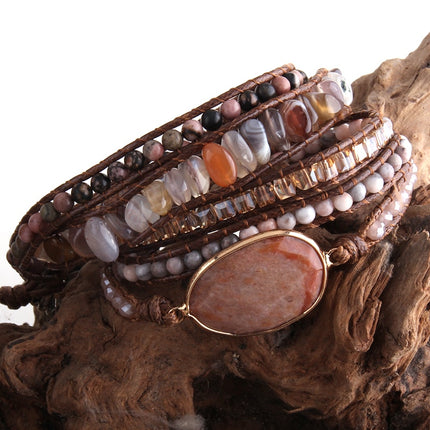 Bohemian Bracelet with Mixed Natural Stones - Wnkrs
