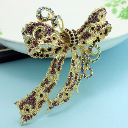 Kawaii Bow Shaped Rhinestone Women's Brooches - Wnkrs
