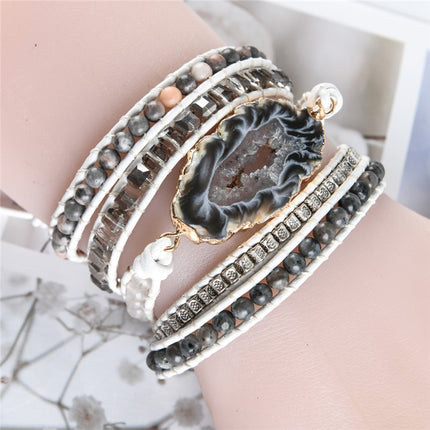 Natural Stone Leather Bracelet - Wnkrs