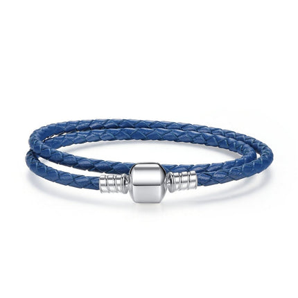 Double Braided Leather Chain Bracelet for Women - Wnkrs