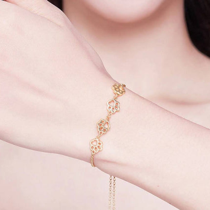Women's 925 Sterling Silver Paws Bracelet - wnkrs