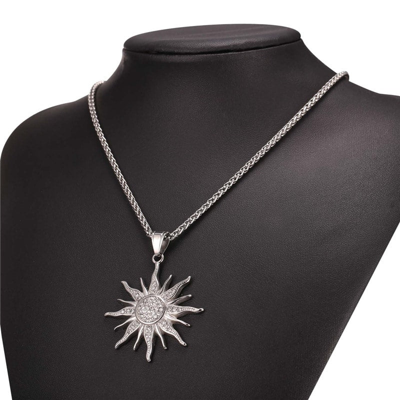 Baroque Style Rhinestone Sun Women’s Pendant