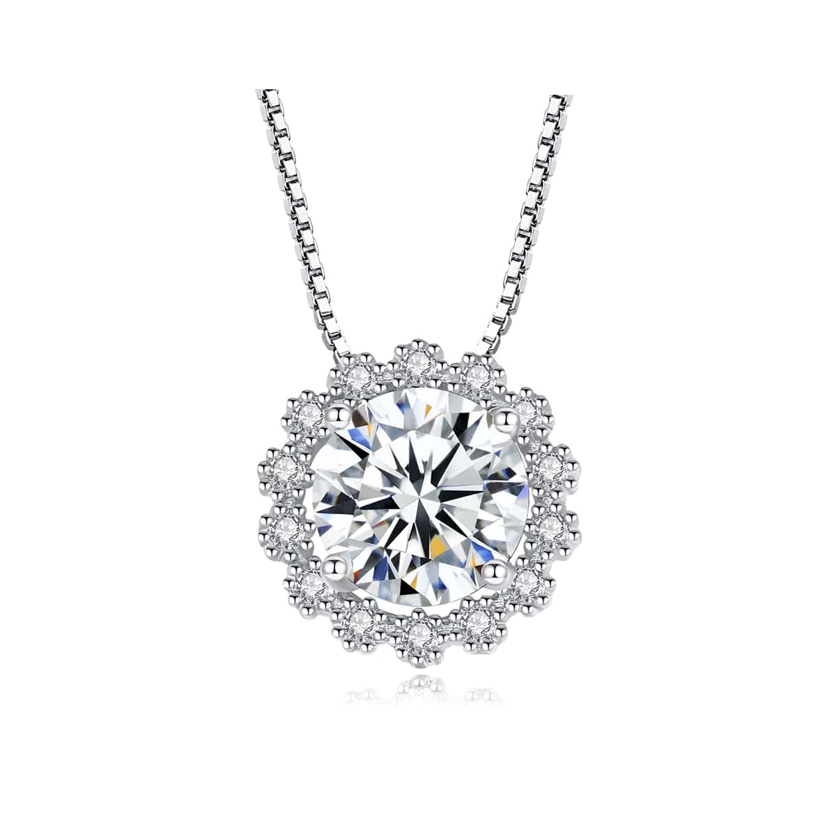 1ct Moissanite Pendant Necklace for Women