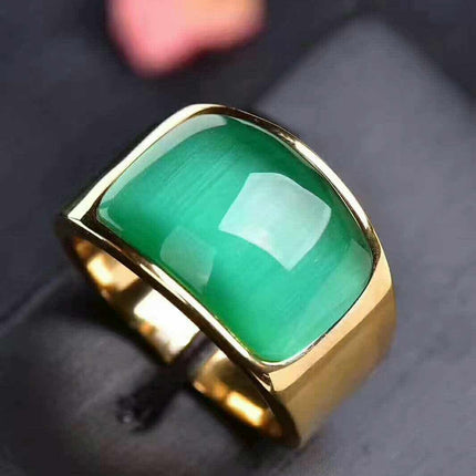 Natural Green Jade Ring - Wnkrs