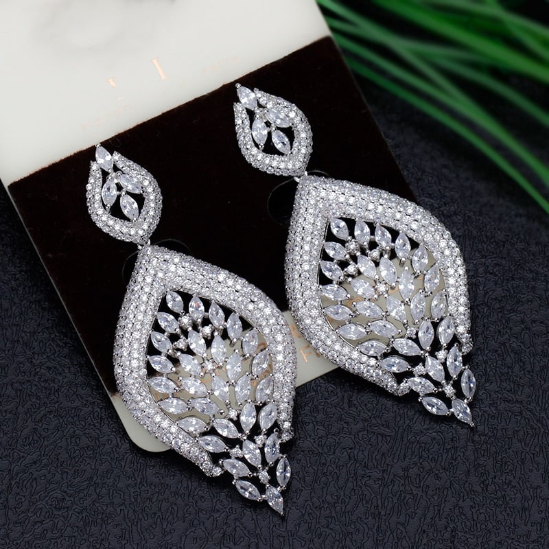 Luxury Long Pendant Earrings for Brides