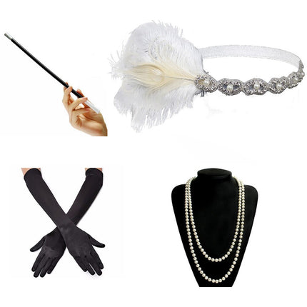 Great Gatsby Costume Accessories 4 Pcs Set - Wnkrs