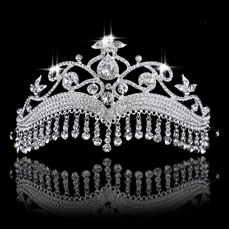 Women's Crystal Tassel Tiara