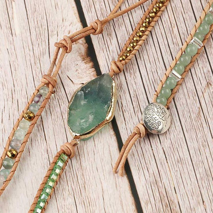 Natural Healing Stone Wrap Bracelet for Women - Wnkrs
