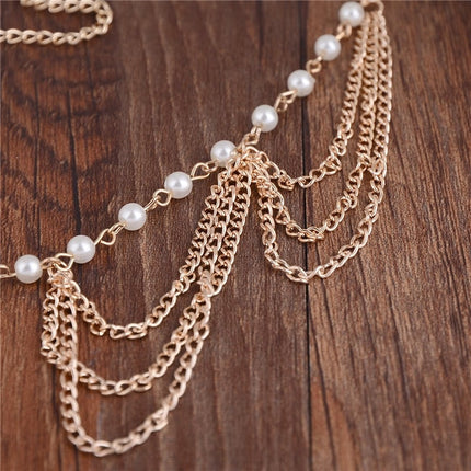 Women's Boho Pearls Decorated Head Chain - wnkrs