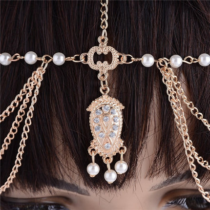 Women's Boho Pearls Decorated Head Chain - wnkrs