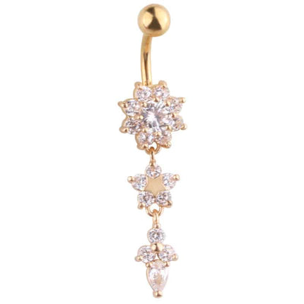 Belly Button Piercing Jewelry with Floral Designs - Wnkrs