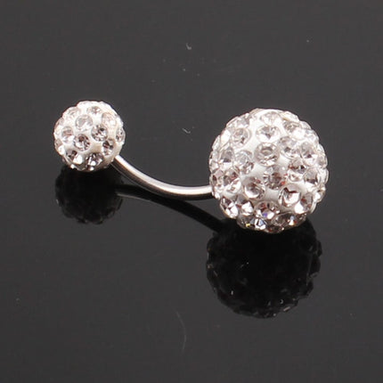 Double Crystal Balls Belly Piercing - Wnkrs