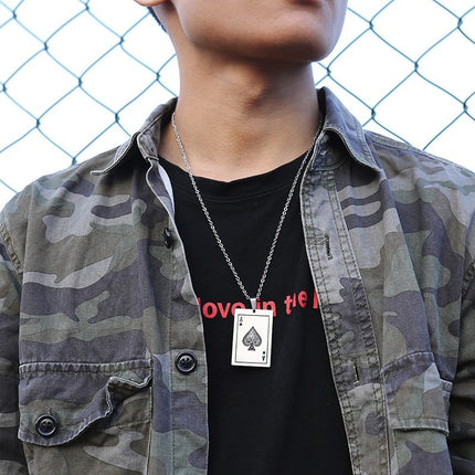 Men's Poker Card Necklace - Wnkrs