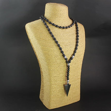 Matte Black Onyx Beaded Necklace - Wnkrs