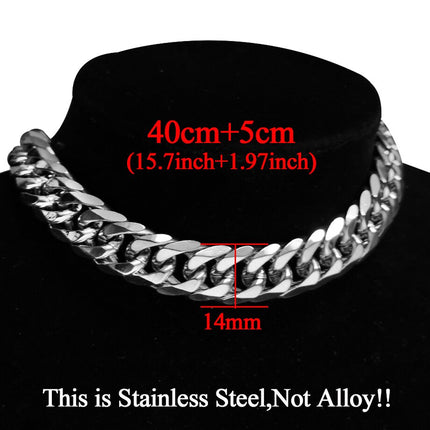 Men's Thick Cuban Link Chain Choker - Wnkrs