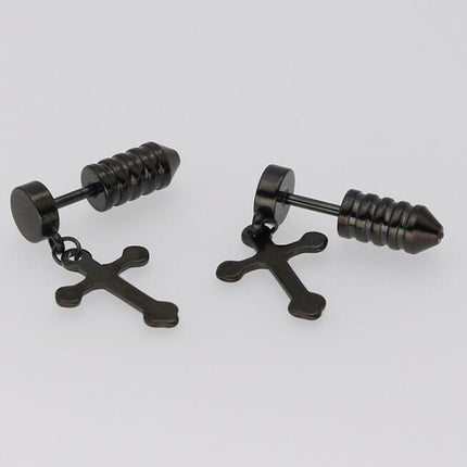 Men’s Christian Cross Earrings - Wnkrs