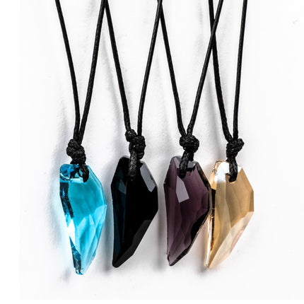 Men's Crystal Wolf Tooth Pendant Necklace - Wnkrs