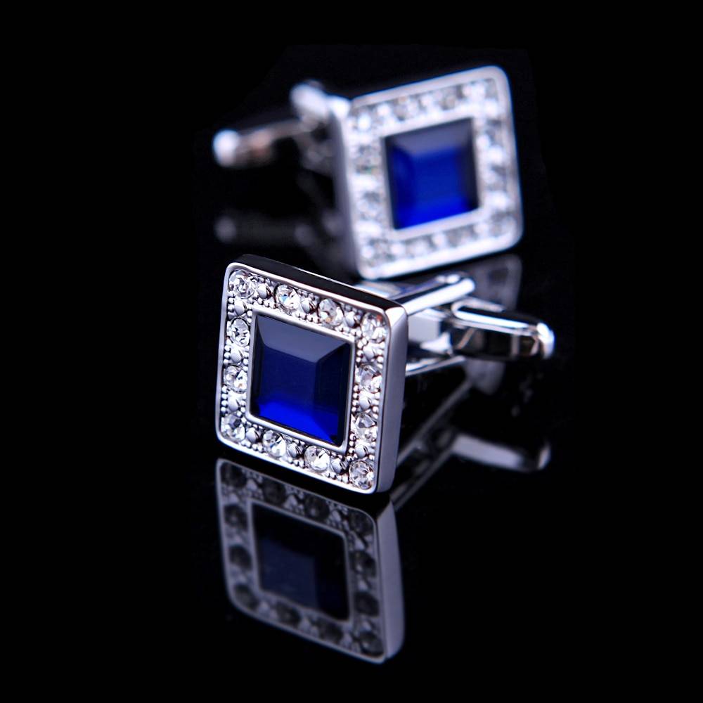 Men's Square Crystal Cufflinks