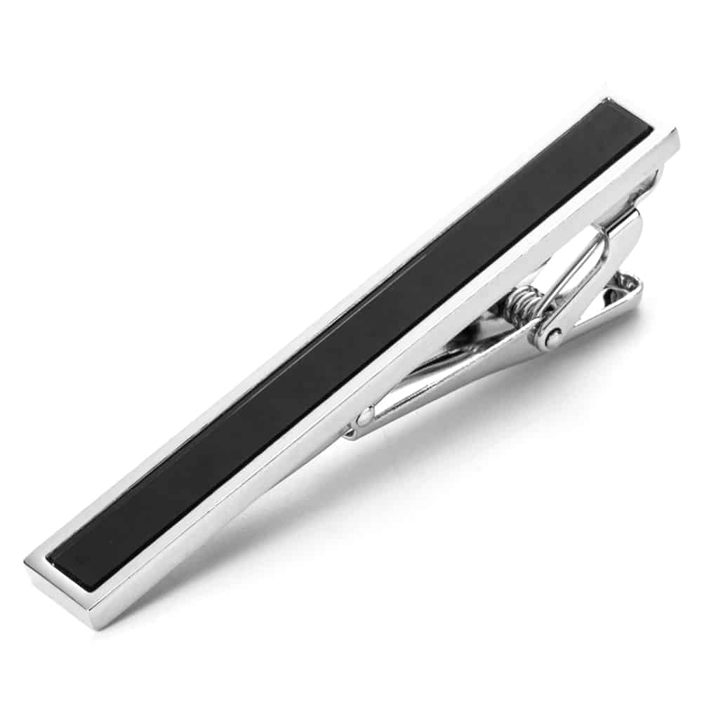 Men's Black and White Tie Pin