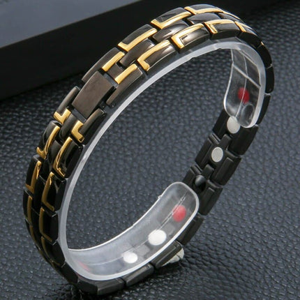 Men's Contrast Details Stainless Steel Magnetic Bracelet - Wnkrs