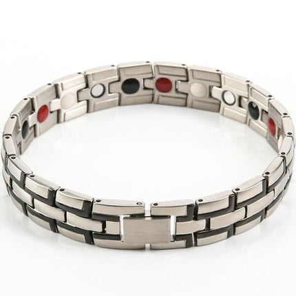 Men's Contrast Details Stainless Steel Magnetic Bracelet - Wnkrs