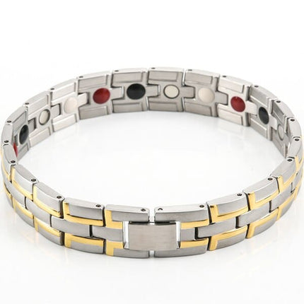 Men's Contrast Details Stainless Steel Magnetic Bracelet - Wnkrs