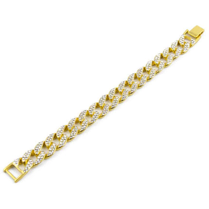 Men's Iced Out Link Chain Rhinestones Bracelets - Wnkrs
