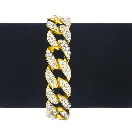 Men's Iced Out Link Chain Rhinestones Bracelets - Wnkrs