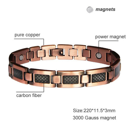 Men's Copper Fiber Magnetic Bracelet - Wnkrs
