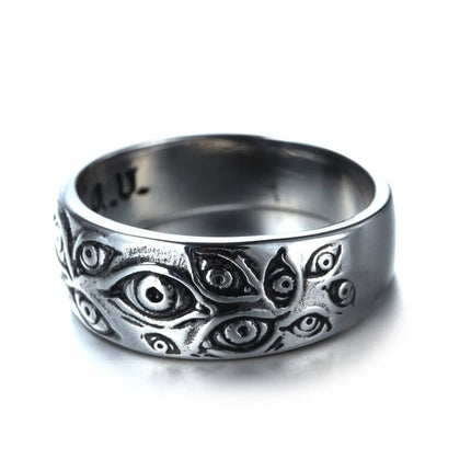 Men's Eye Patterned Ring - Wnkrs