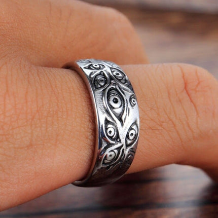 Men's Eye Patterned Ring - Wnkrs