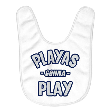Playas Gonna Play Baby Bibs - Funny Baby Feeding Bibs - Themed Bibs for Eating - wnkrs