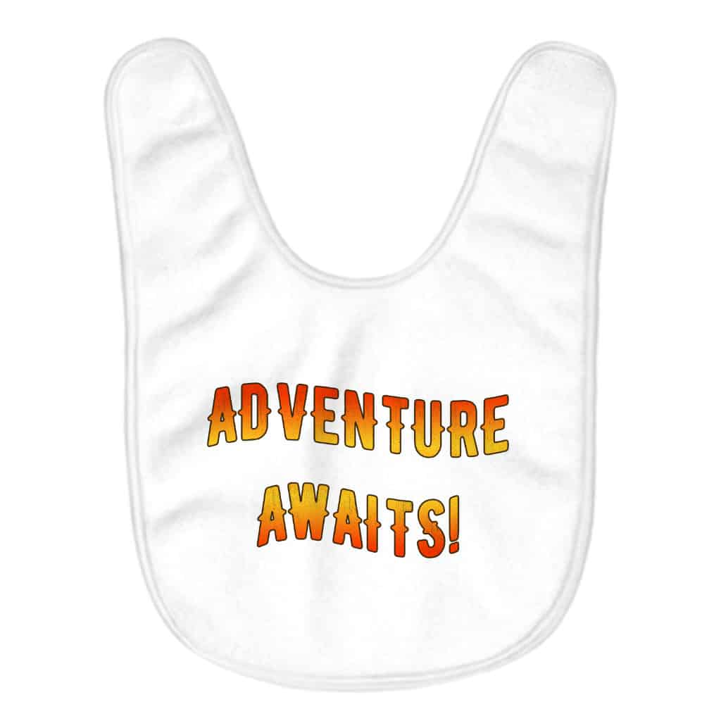 Adventure Awaits Baby Bibs - Best Design Baby Feeding Bibs - Cool Bibs for Eating