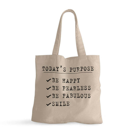 Today's Purpose Small Tote Bag - Quote Shopping Bag - Graphic Tote Bag - wnkrs