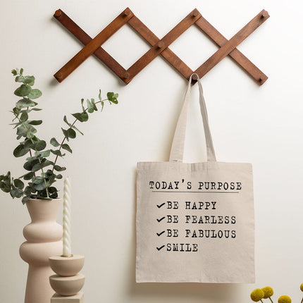 Today's Purpose Small Tote Bag - Quote Shopping Bag - Graphic Tote Bag - wnkrs