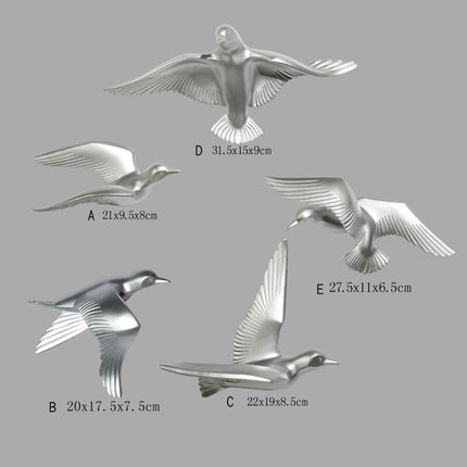 3D Birds Wall Stickers 5 Pcs Set - wnkrs