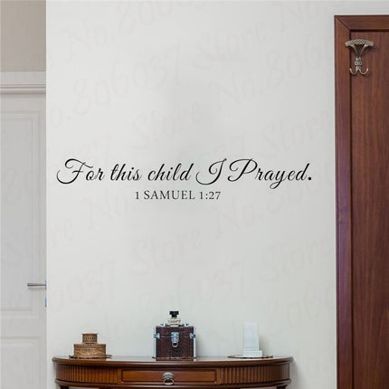 "For This Child I Pray" Quote Wall Sticker - wnkrs