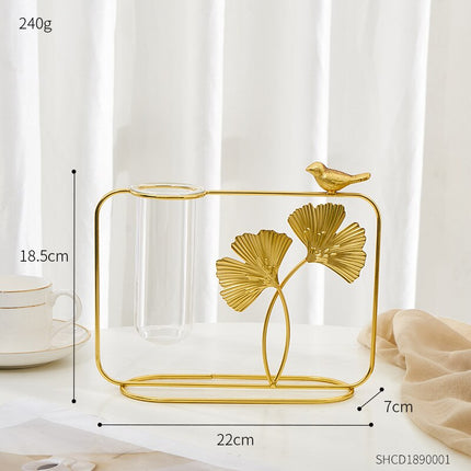 Transparent Hydroponic Metal Vase - wnkrs