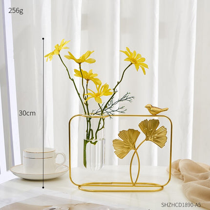 Transparent Hydroponic Metal Vase - wnkrs