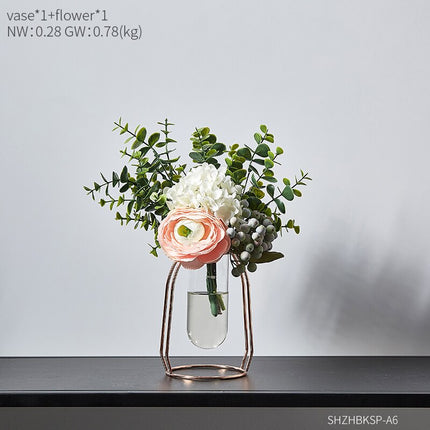 Transparent Hydroponic Metal Vase - wnkrs