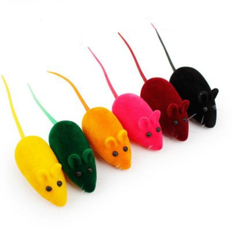 Colorful Silicone Mouse Cat Toy
