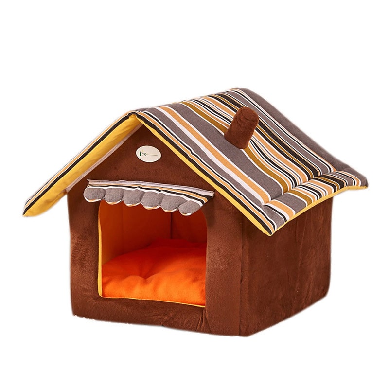 Dog's Cosy House Bed with Mat