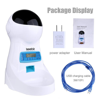 LCD Screen Automatic Pet Feeder with Voice Record - wnkrs