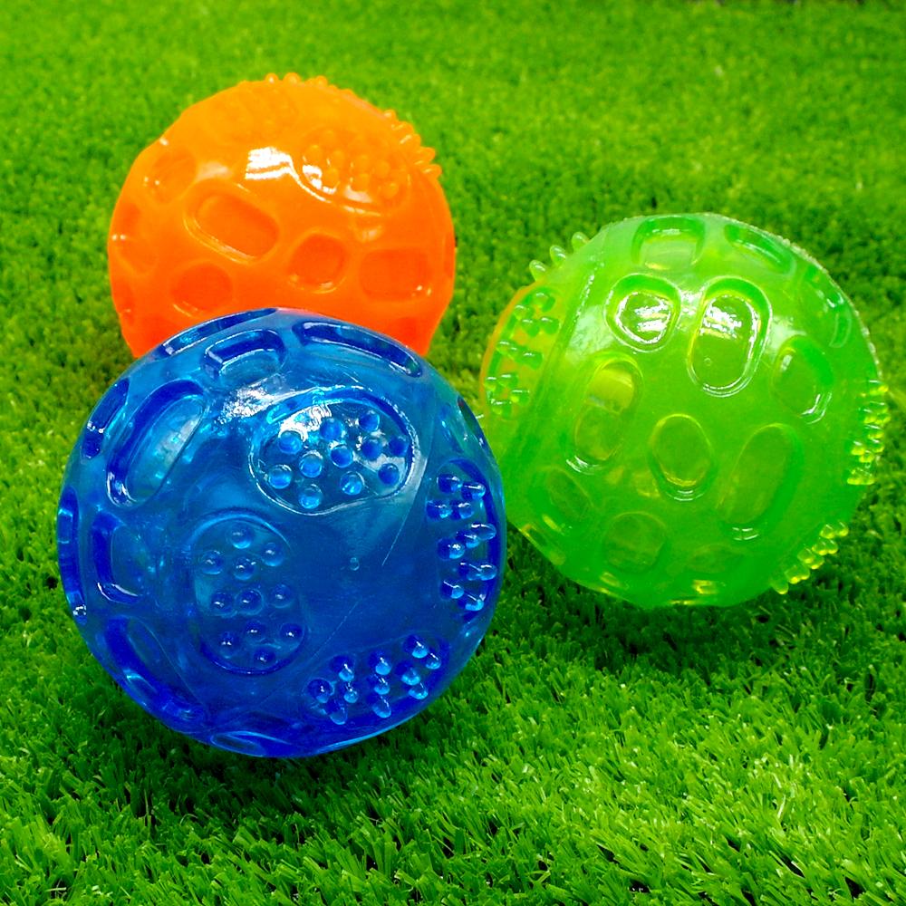Squeaky Chew Tooth Cleaning Dog's Ball